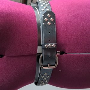 Y2K Vintage Studded Black Belt (L)